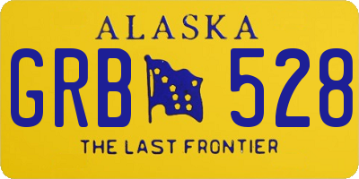 AK license plate GRB528
