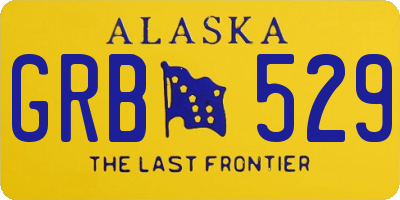 AK license plate GRB529