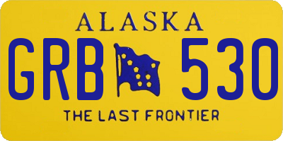 AK license plate GRB530