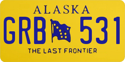 AK license plate GRB531