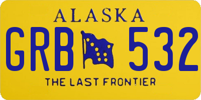 AK license plate GRB532