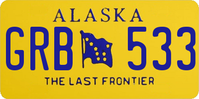 AK license plate GRB533