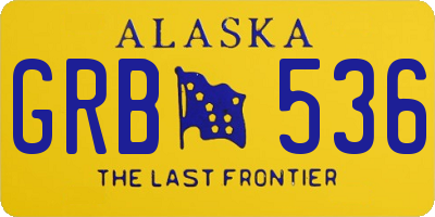 AK license plate GRB536