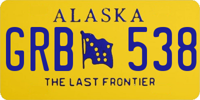 AK license plate GRB538