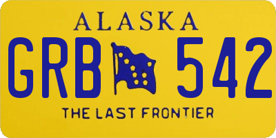 AK license plate GRB542