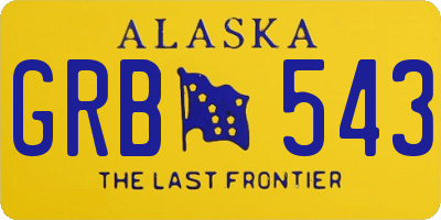 AK license plate GRB543