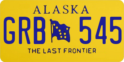 AK license plate GRB545