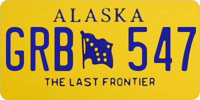 AK license plate GRB547