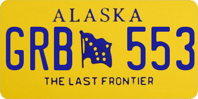 AK license plate GRB553