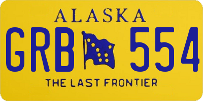 AK license plate GRB554