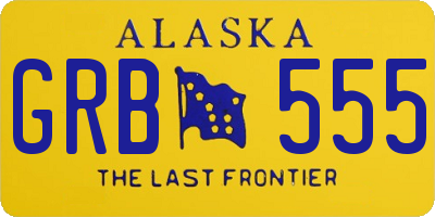 AK license plate GRB555