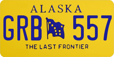 AK license plate GRB557