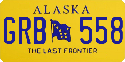 AK license plate GRB558