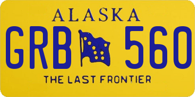 AK license plate GRB560