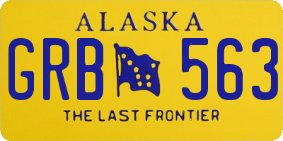 AK license plate GRB563