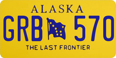 AK license plate GRB570