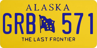 AK license plate GRB571