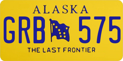 AK license plate GRB575