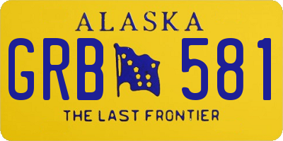 AK license plate GRB581