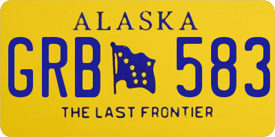 AK license plate GRB583