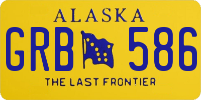 AK license plate GRB586