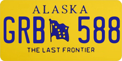 AK license plate GRB588