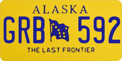 AK license plate GRB592