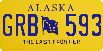 AK license plate GRB593