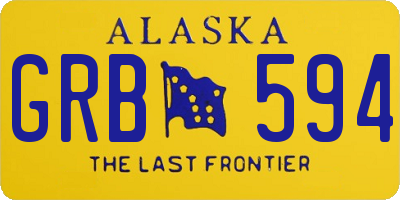 AK license plate GRB594