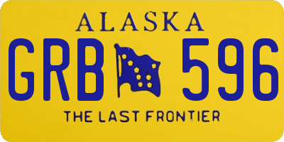 AK license plate GRB596