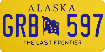 AK license plate GRB597