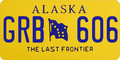 AK license plate GRB606