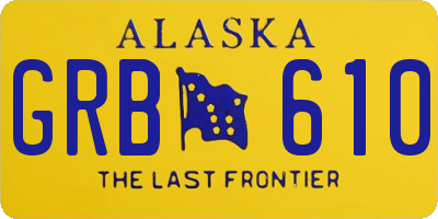 AK license plate GRB610