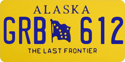 AK license plate GRB612