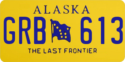 AK license plate GRB613