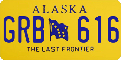 AK license plate GRB616