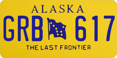 AK license plate GRB617