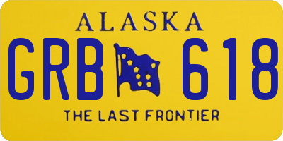AK license plate GRB618