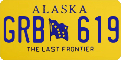 AK license plate GRB619