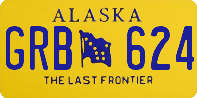 AK license plate GRB624