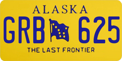 AK license plate GRB625