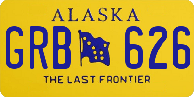 AK license plate GRB626