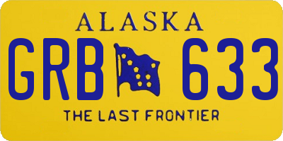 AK license plate GRB633
