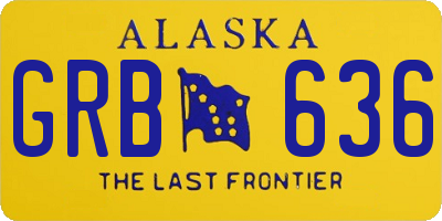 AK license plate GRB636