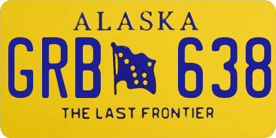 AK license plate GRB638