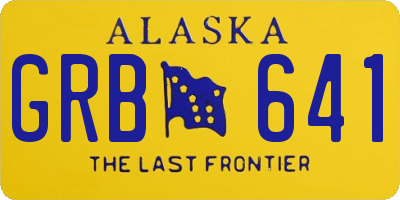 AK license plate GRB641