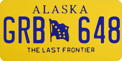 AK license plate GRB648