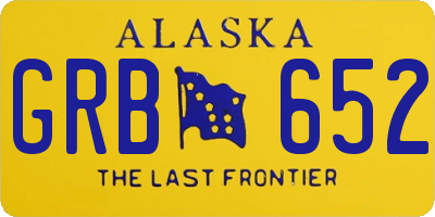 AK license plate GRB652