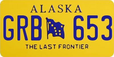AK license plate GRB653