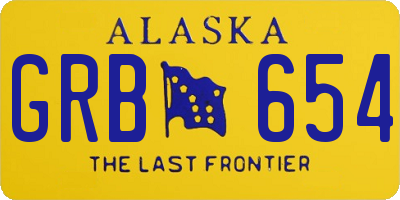 AK license plate GRB654